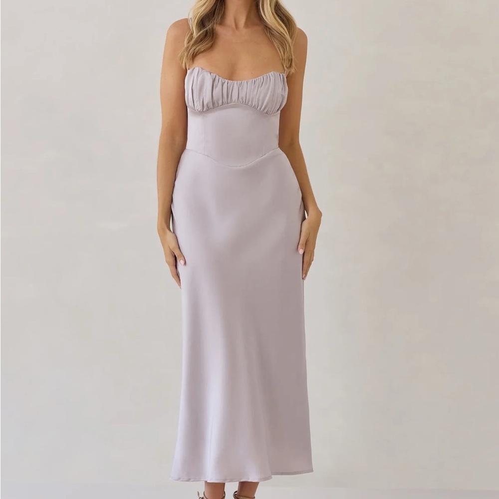 Park & Fifth Purple Sweetheart Midi Gown - Emerson Dress